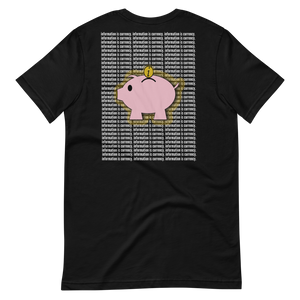 "INFORMATION IS CURRENCY" UNISEX SHORT SLEEVED TEE +colors (front/back design)